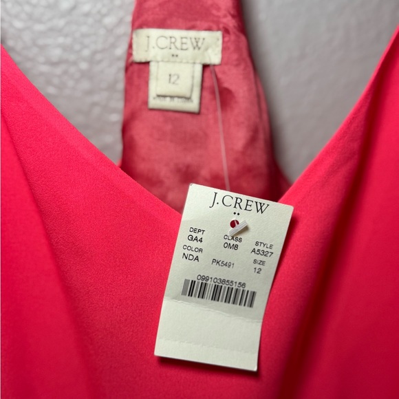 J.Crew Bright Pink Strappy Maxi Dress w/ Slits Size 12‎ NWT (Flaw) - Picture 2 of 9